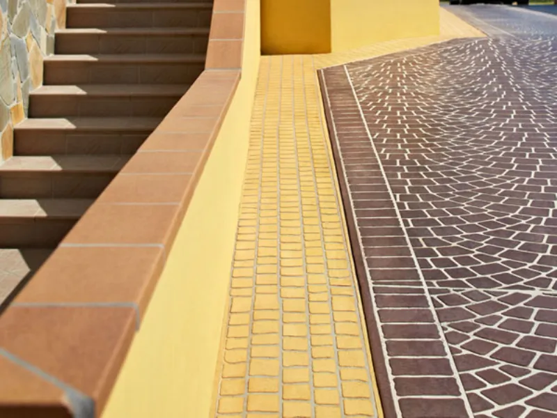 soluzione di stencil su pavimento