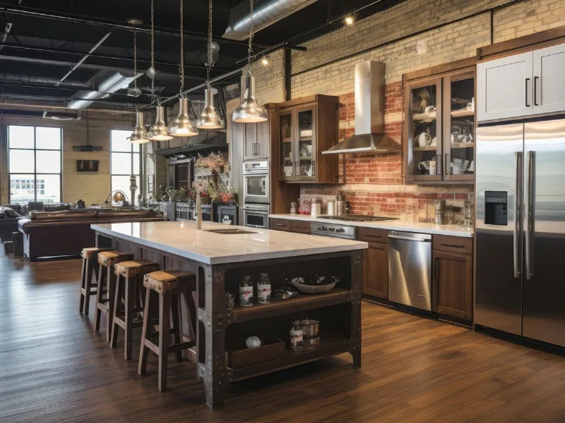 Cucina in stile industriale: equilibrio perfetto tra materiali, colori e dettagli decorativi