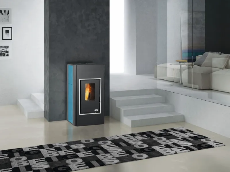 Stufa a pellet contemporanea