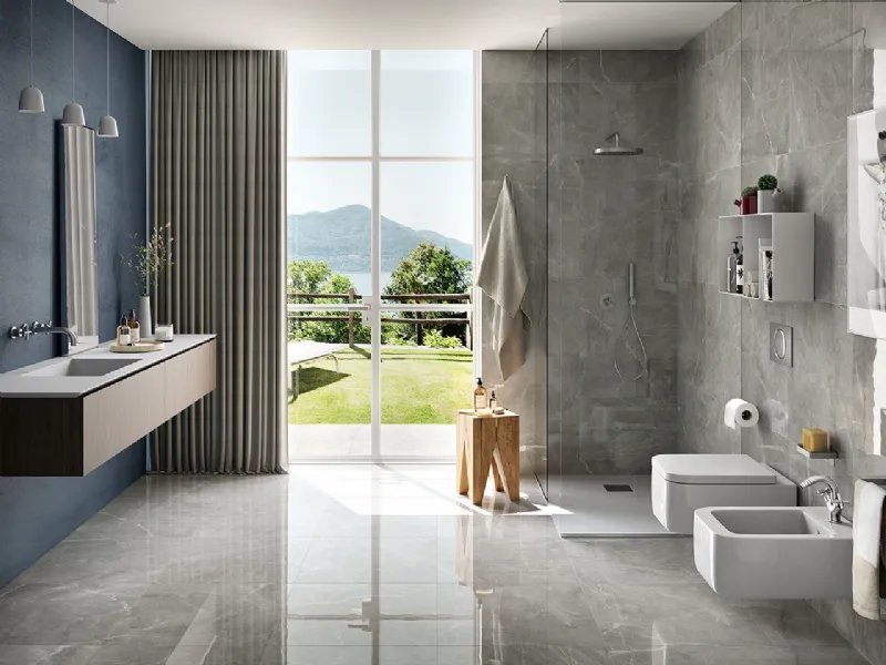 Il rivestimento effetto marmo Pulpis Grey di Iperceramica