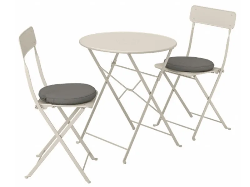 Tavolino rotondo in acciaio modello Saltholmen di Ikea