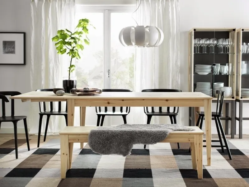 Tavolo con ribalta in legno Ikea