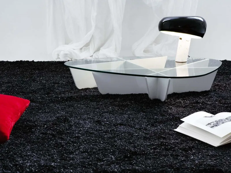 tavolino design in vetro Slice