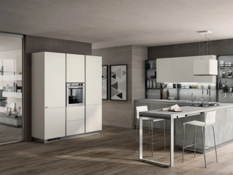Modello Evolution con penisola di Scavolini