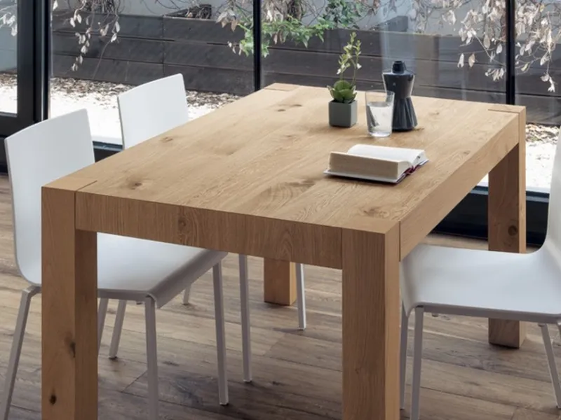 Essential Scavolini - tavolo in MDF impiallacciato Rovere Nodato verniciato