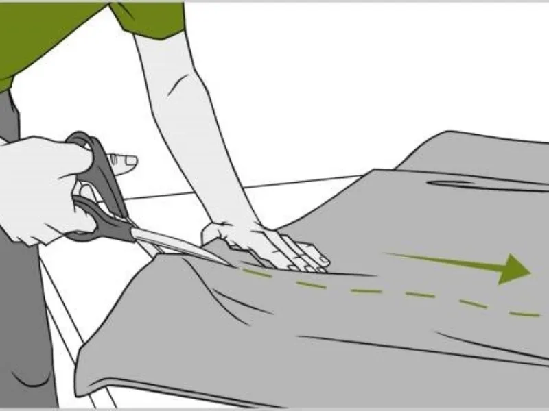Tenda con decorazioni all'uncinetto