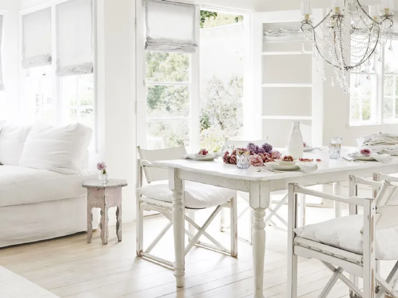 Tende soggiorno shabby