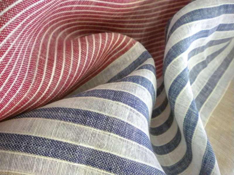 Tessuti a righe bianco e blu, bianco e rosso