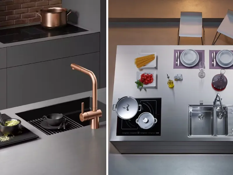 Franke, top cucina in acciaio inox
