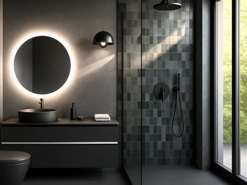 Specchiera retroilluminata nel bagno Total Black