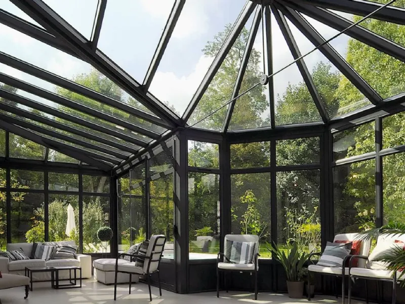 Veranda di grandi dimensioni in alluminio Domal