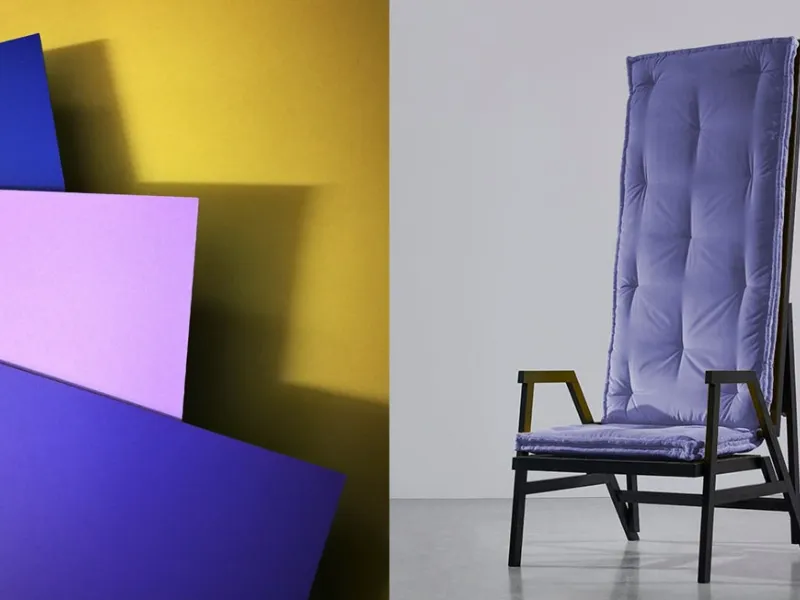 ABET LAMINATI collezione Colours - TWILS, poltrona/letto Polet di Achille Castiglioni