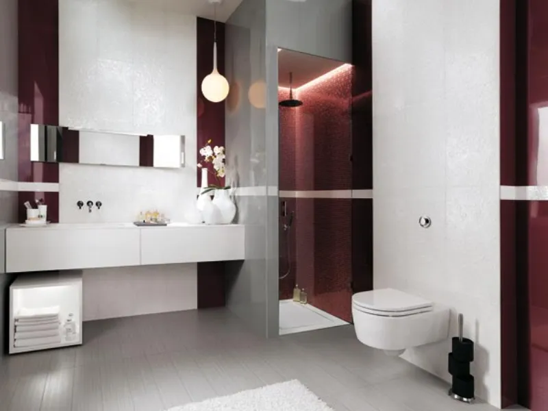 bagno in ceramica colorata